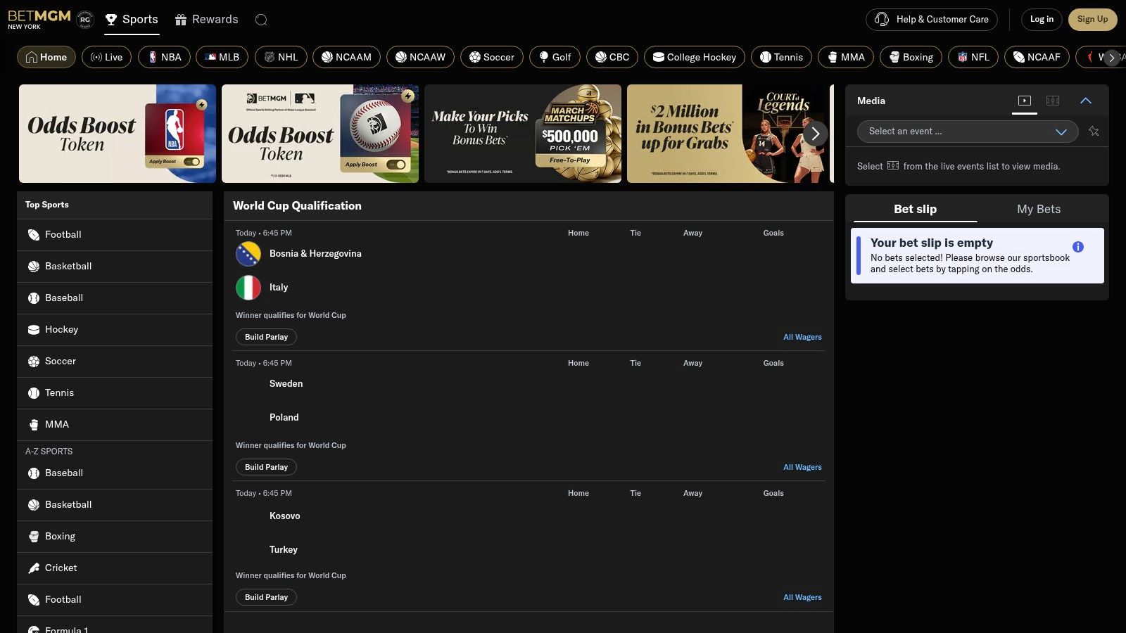 XBet sportsbook interface on a mobile device