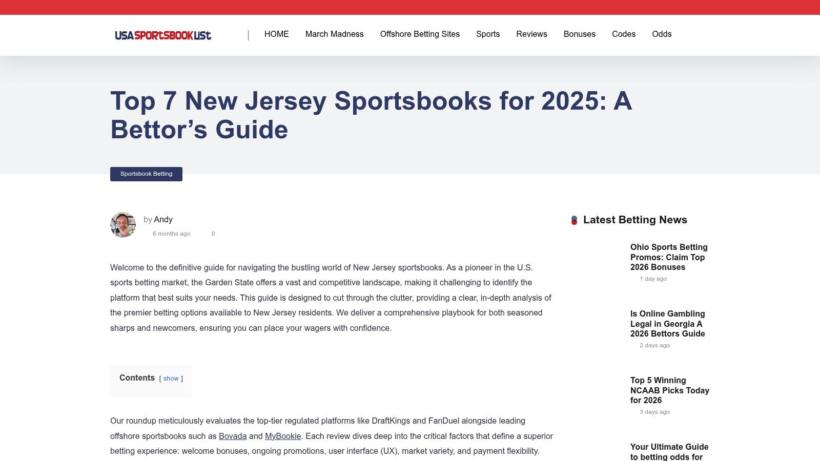 Top 12 Offshore NJ Sports Betting Apps For 2026 1 Top 7 New Jersey Sportsbooks for 2025: A Bettor's Guide