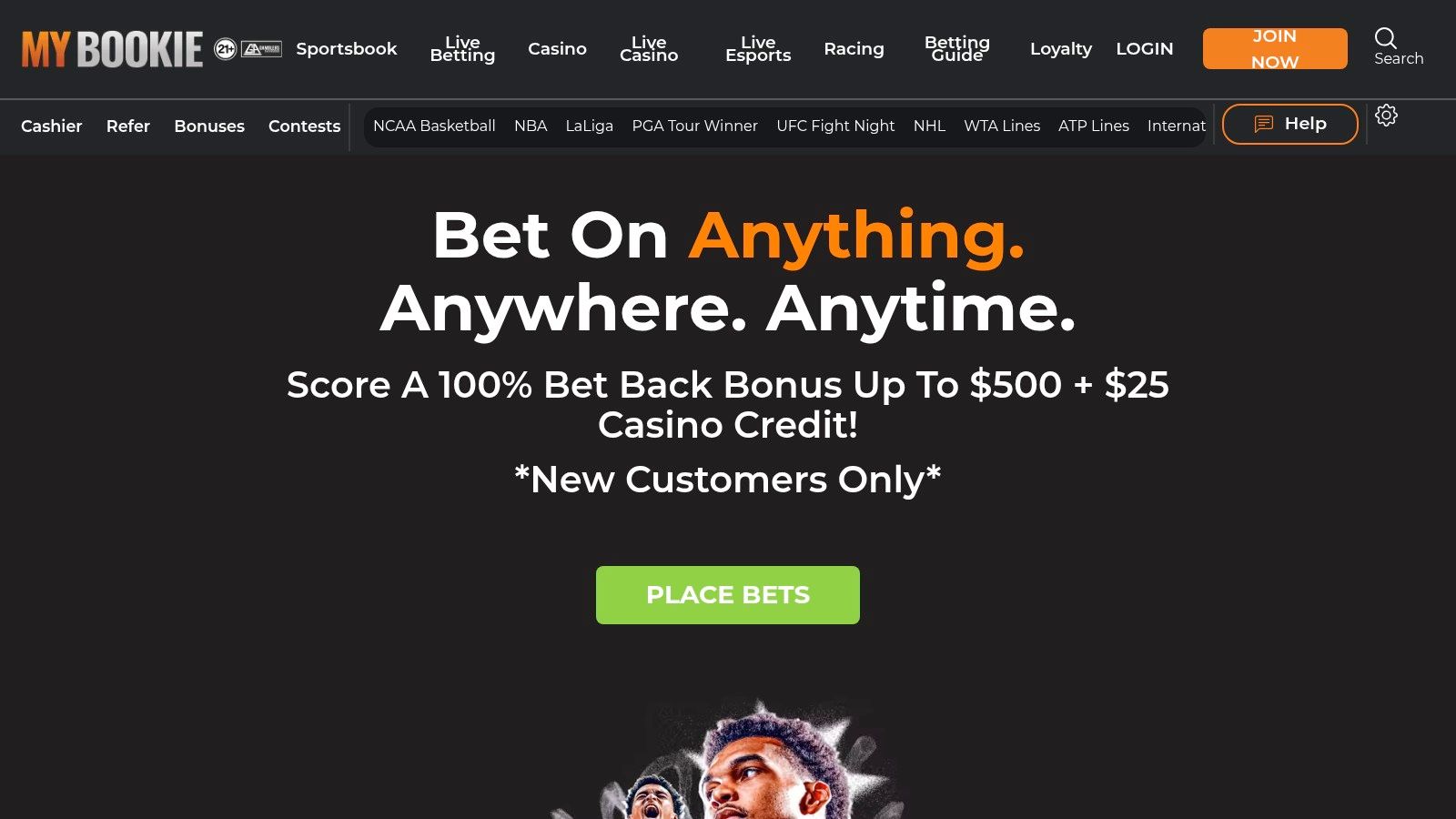 MyBookie Sports Betting Interface
