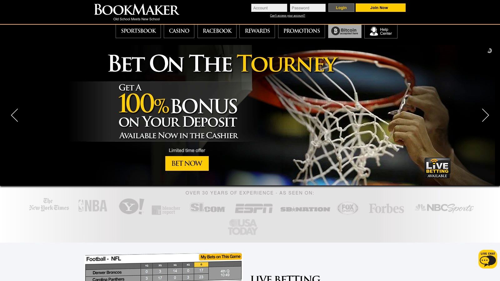 Bookmaker.eu Sportsbook Interface