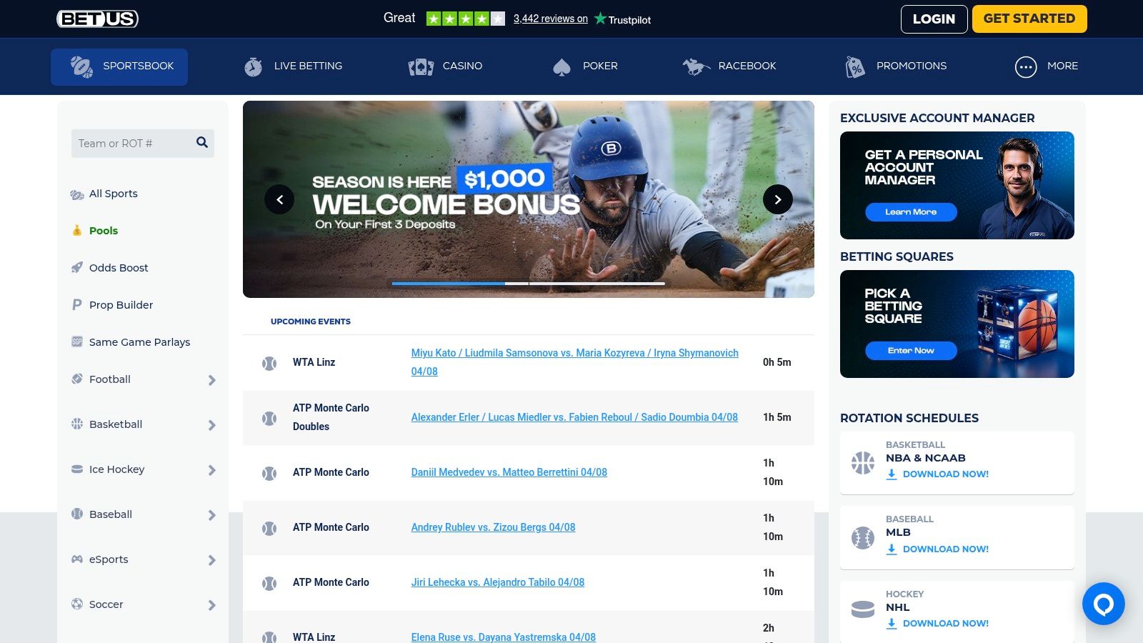 Can You Bet on College Baseball? Your 2026 Guide 2 Screenshot from https://usasportsbooklist.com/go/betus-cryptosportsbook/