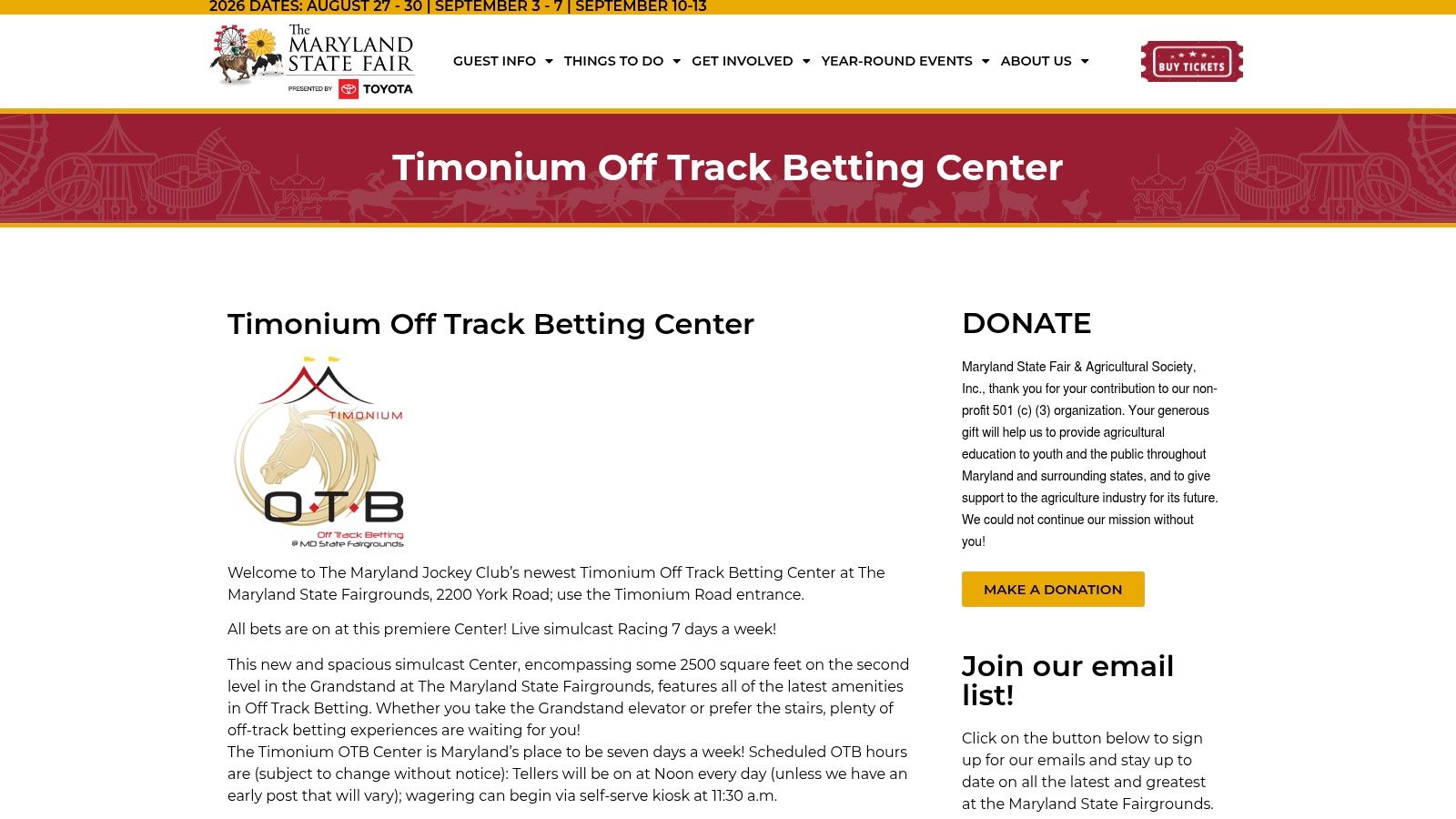 Maryland Jockey Club OTB Network
