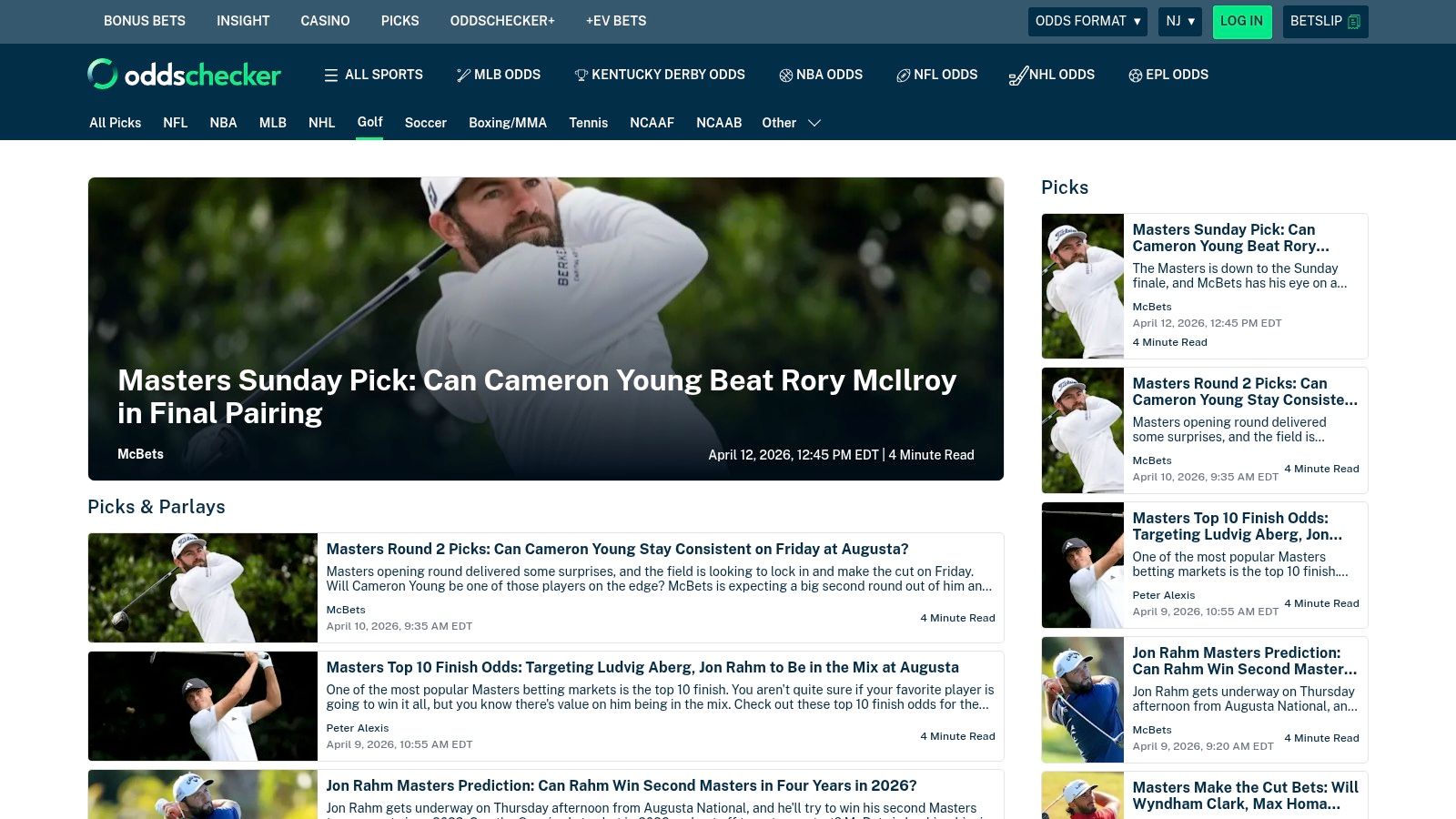 Pick 7: Rory McIlroy - The Consensus Top 10