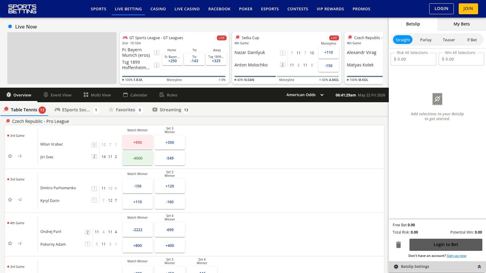 Screenshot from https://usasportsbooklist.com/go/sportsbetting/live-betting