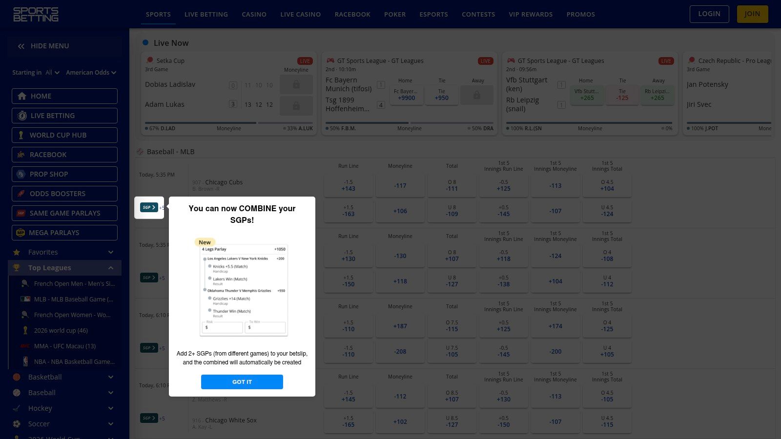 Sportsbetting.ag Reviews 2026: An Unbiased US Bettor Guide 3 Screenshot from https://usasportsbooklist.com/go/sportsbetting/sportsbook/live-betting