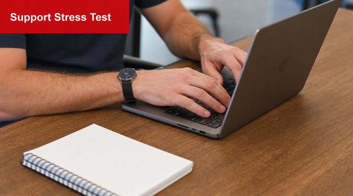 A Bettor's Guide to Sportsbook Customer Service 3 A person sitting at a desk typing on a silver laptop next to a spiral notebook.