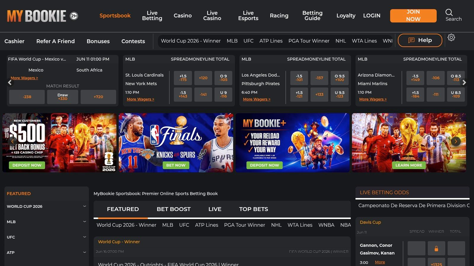 Screenshot from https://www.mybookie.ag/sportsbook/
