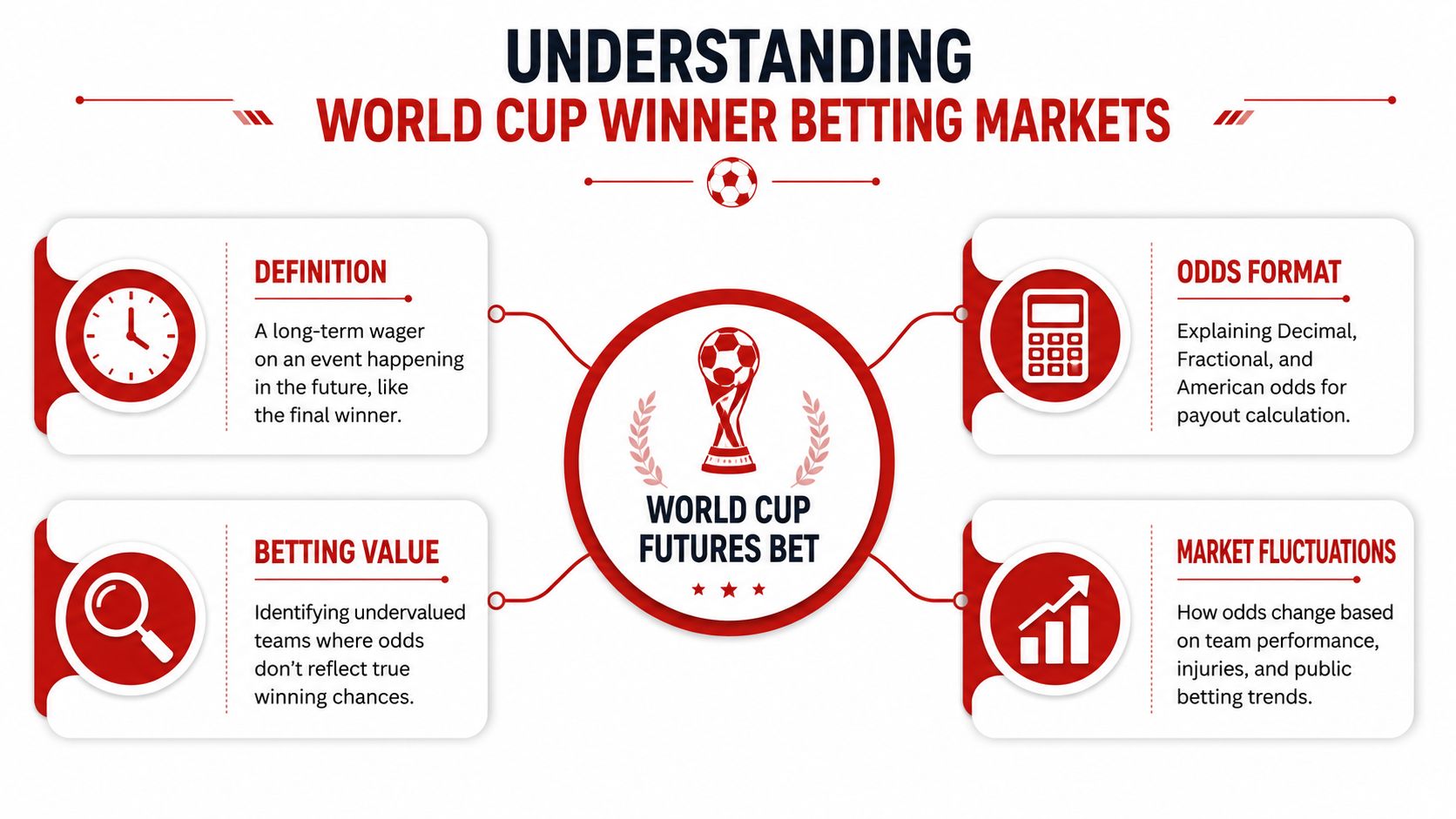 World Cup Winners Betting: 2026 Guide & Top Picks 1 An infographic explaining the key concepts of betting on World Cup winners, including definitions and odds.