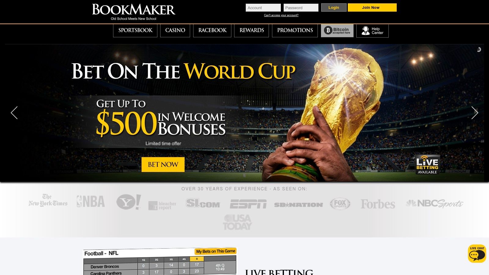 Screenshot from https://www.bookmaker.eu/