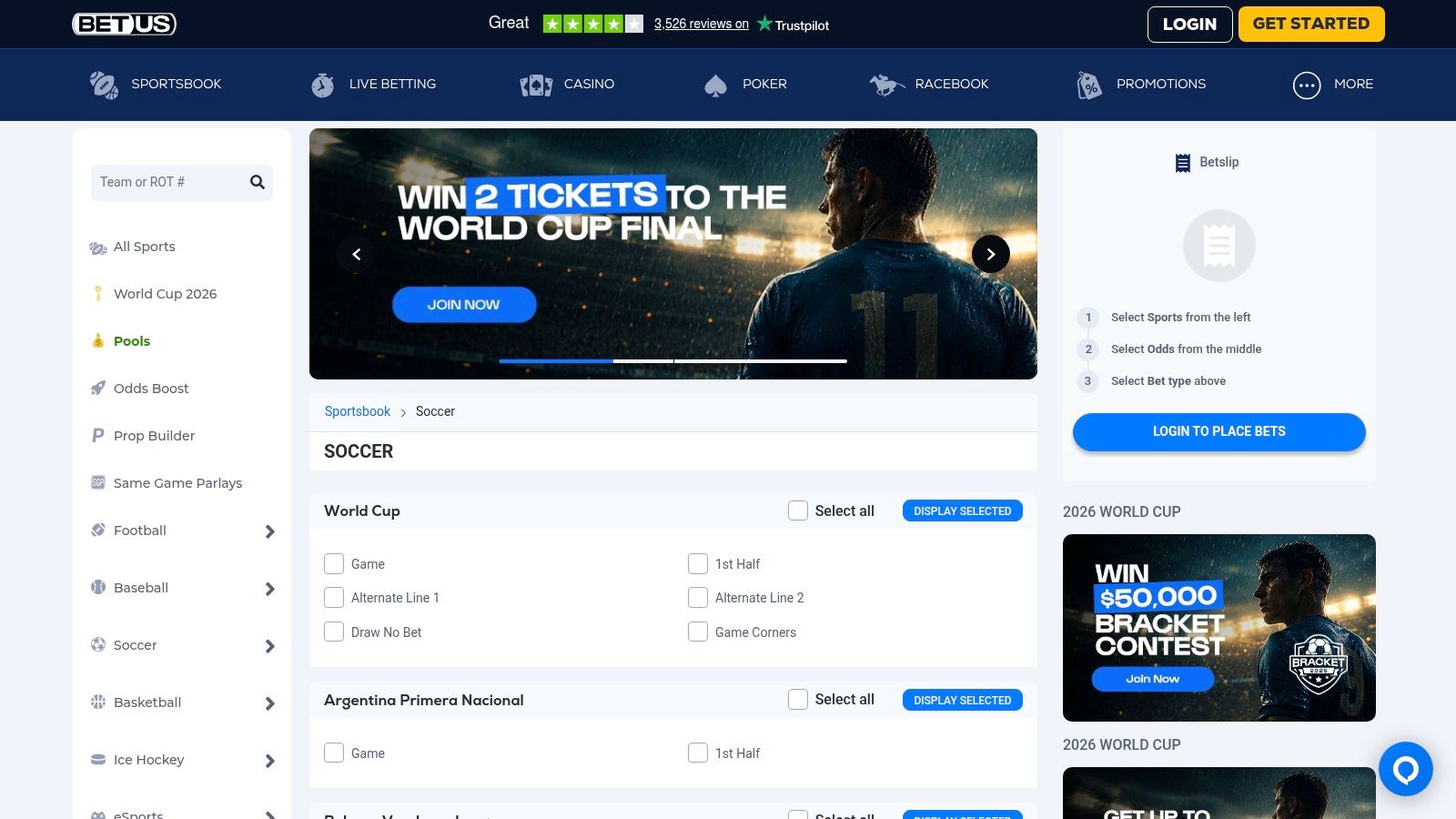 Screenshot from https://www.betus.com.pa/sportsbook/soccer/