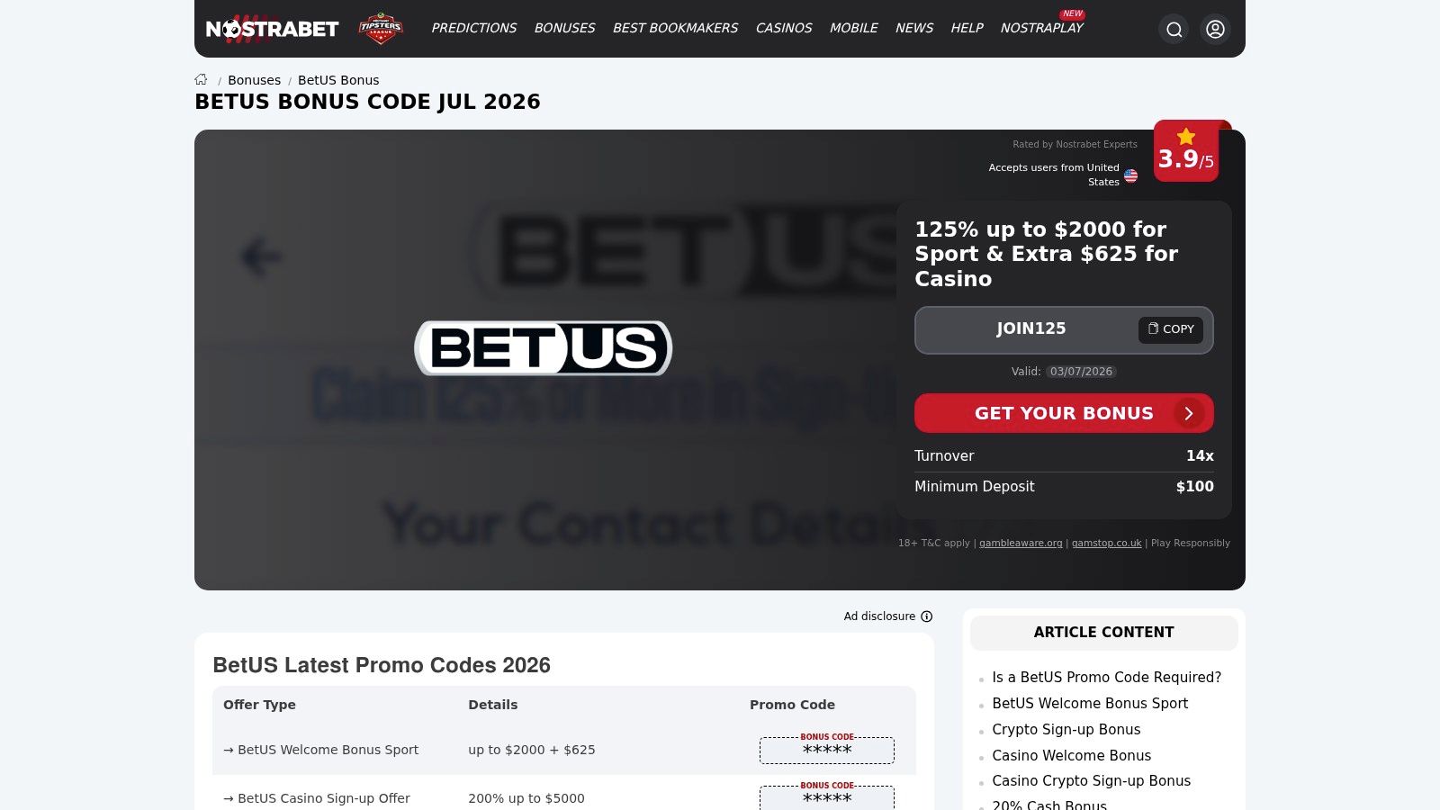 The Top 7 BetUS Bonus Codes for 2026 5 Nostrabet, BetUS Bonus Code (expert guide)