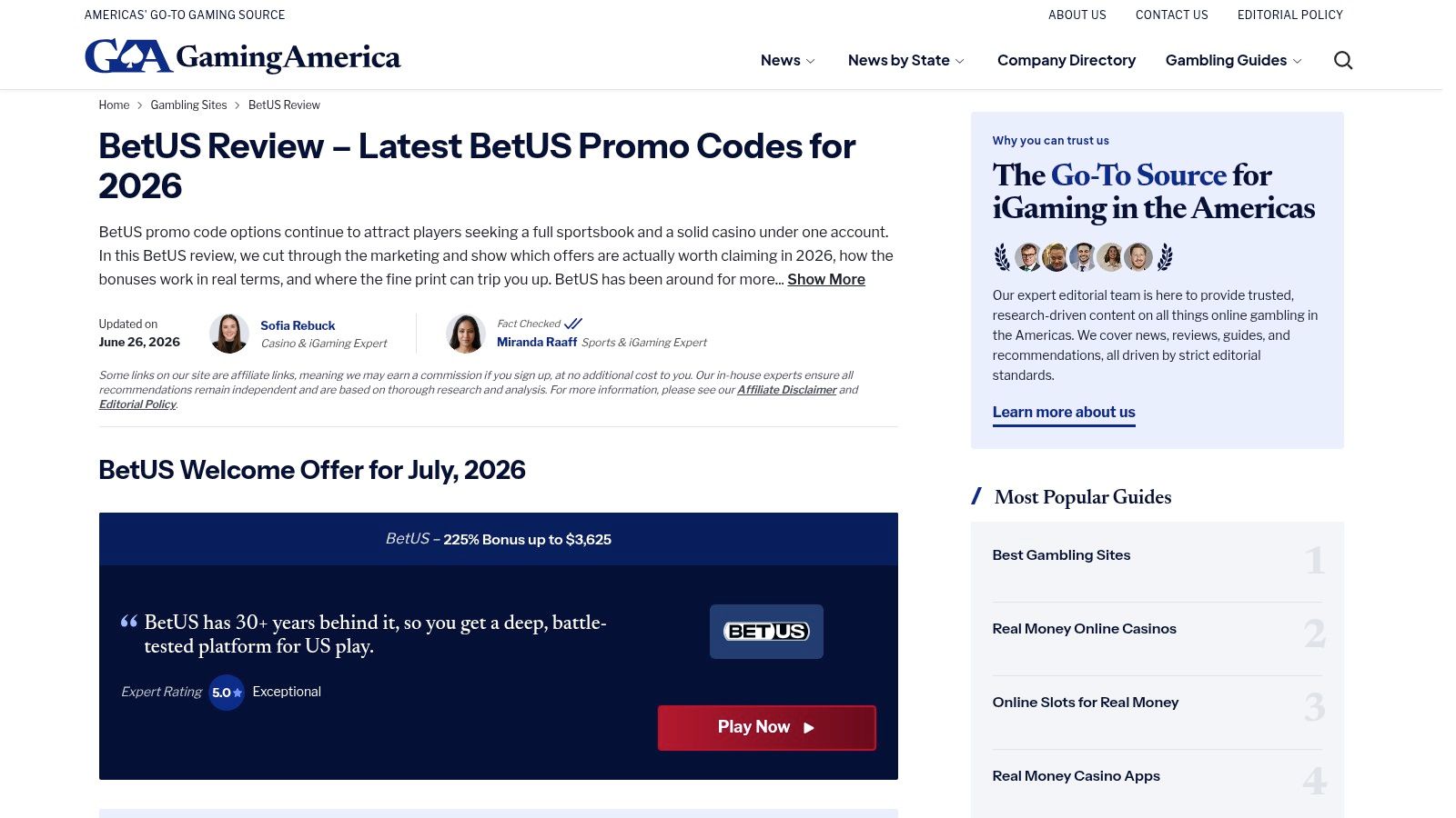 The Top 7 BetUS Bonus Codes for 2026 6 GamingAmerica, BetUS Review (with current promo code references)
