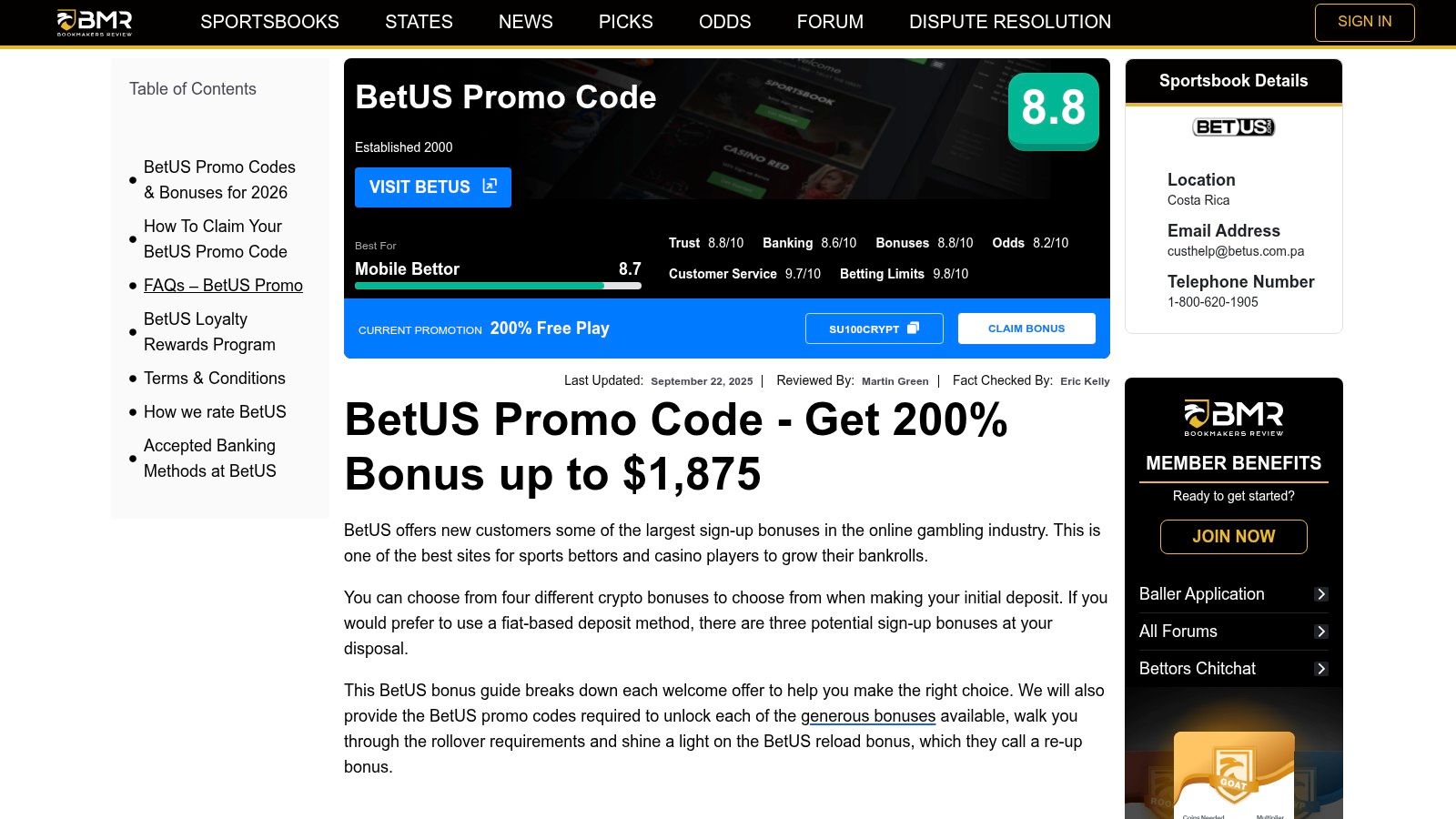 The Top 7 BetUS Bonus Codes for 2026 3 BookmakersReview, BetUS Promo Codes & Bonuses (editorial guide)