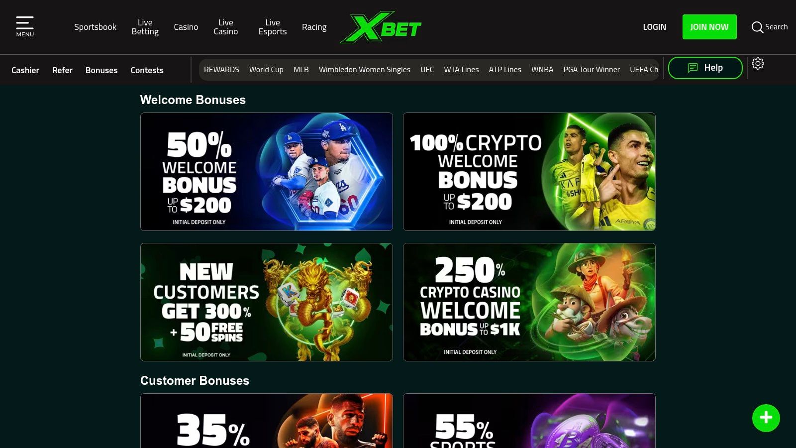 XBet Bonus Guide 2026: Promo Codes & Terms Explained 4 Screenshot from https://www.xbet.ag/bonuses/