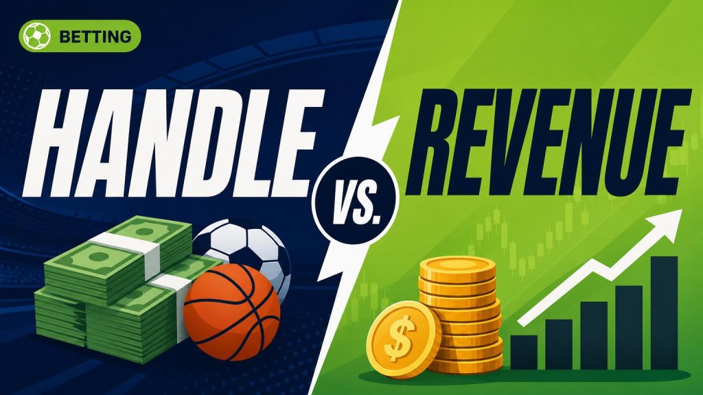 sports betting handle vs revenue